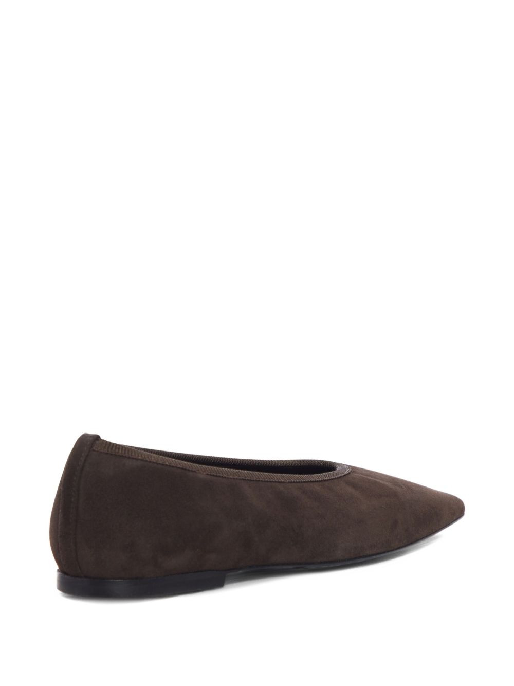 Minimalist suede pointed-toe flats - 3