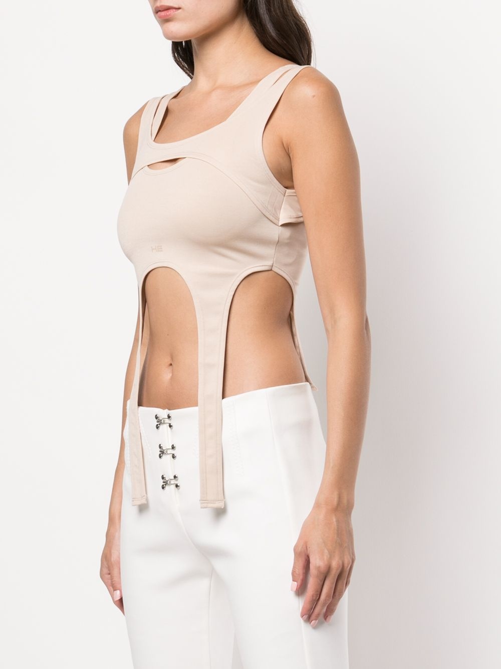 cropped multi-panelled vest top - 3