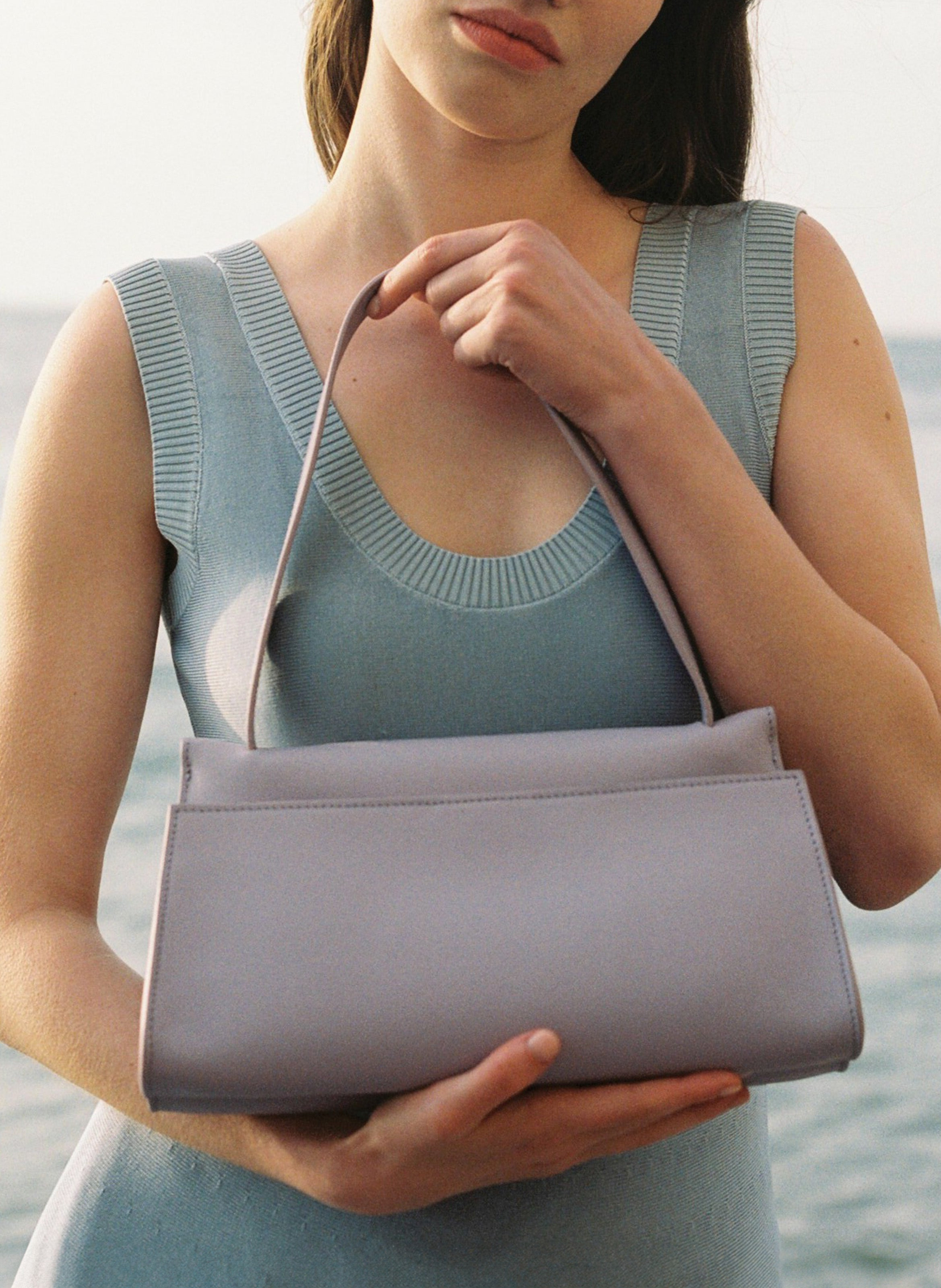 Long Papillon Leather Lilac - 2