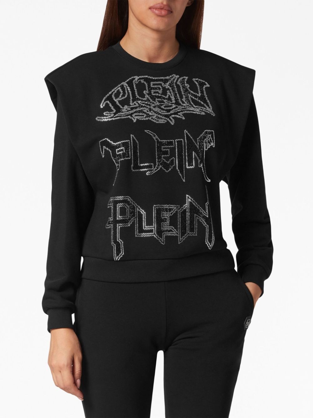 logo-embellished layered sweatshirt - 3