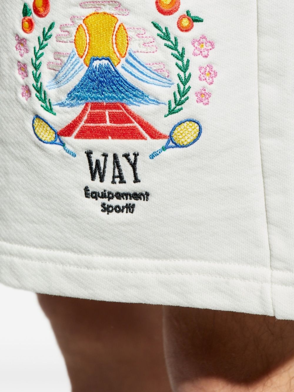 embroidered-logo shorts - 5