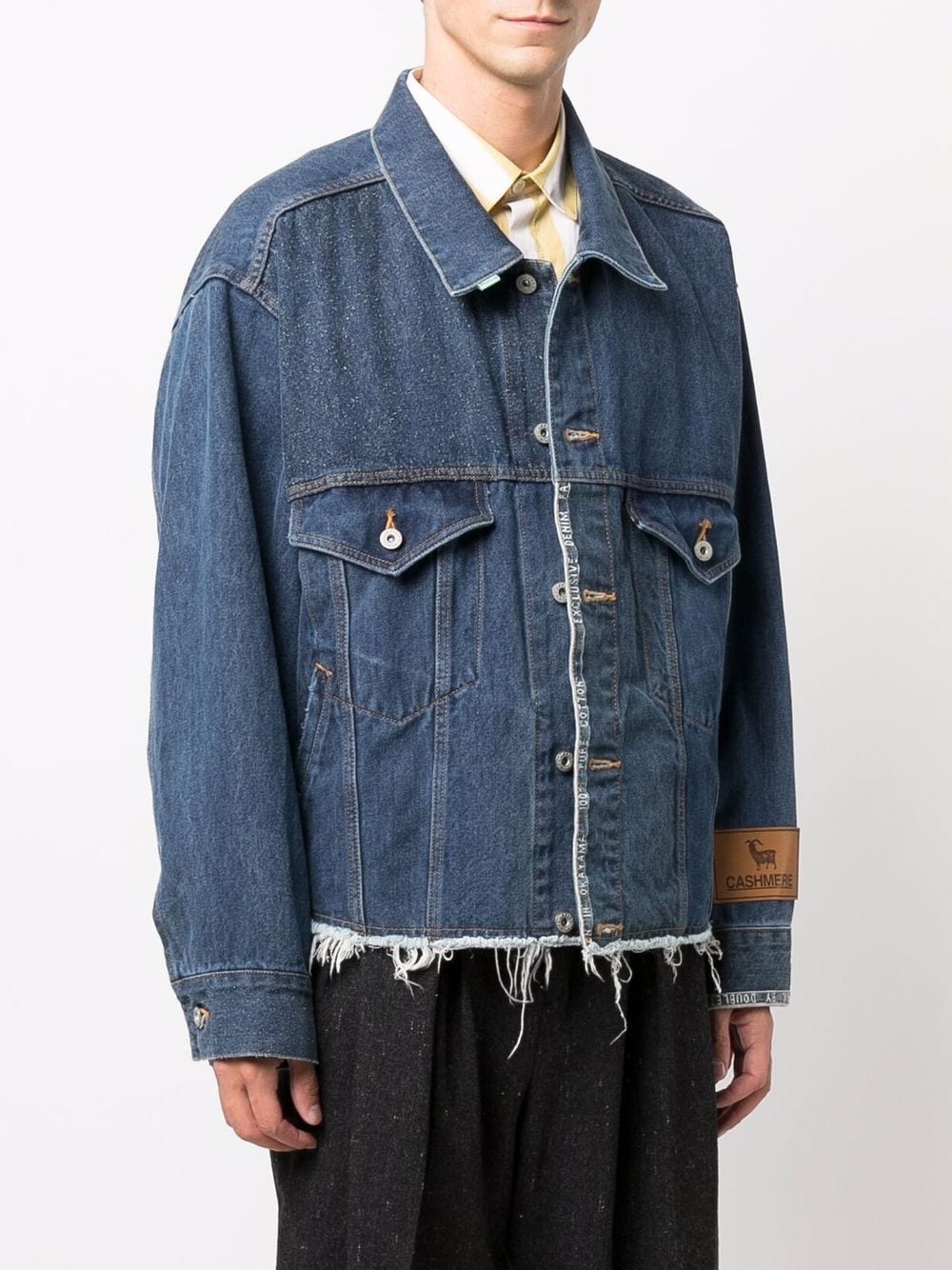 cropped denim jacket - 3