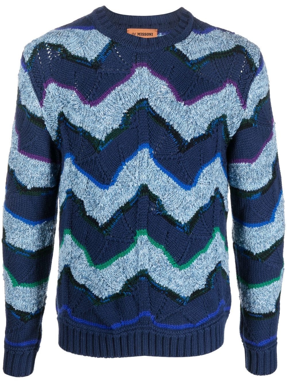 zig-zag knitted jumper - 1