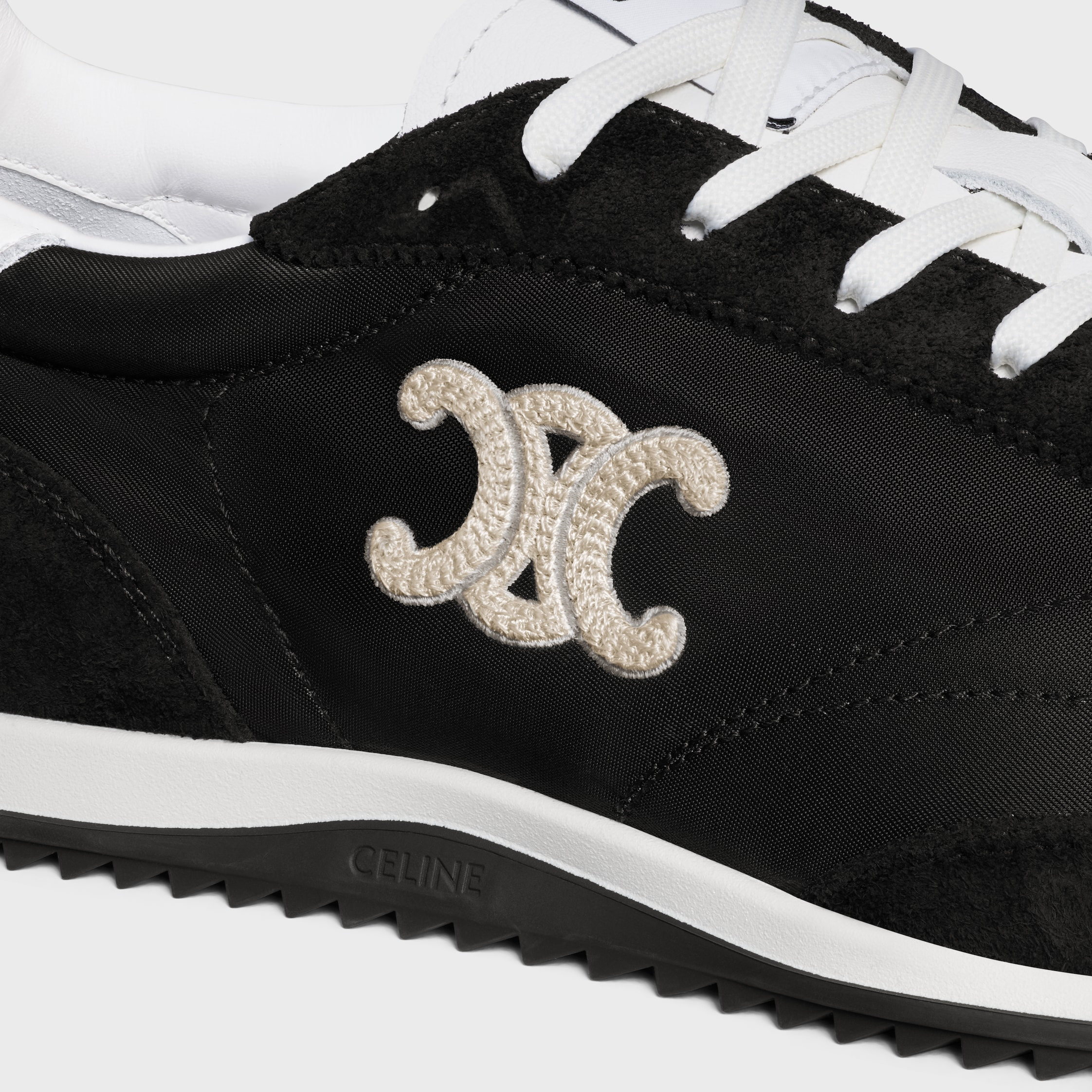 CELINE RACER LOW TOP SNEAKER IN NYLON, SUEDE CALFSKIN AND CALFSKIN - 5