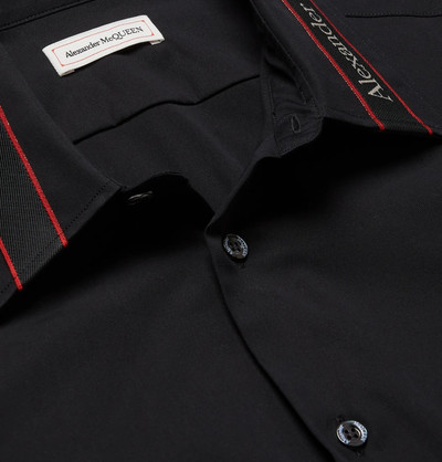 Alexander McQueen Slim-Fit Logo-Embroidered Stretch-Cotton Poplin Shirt outlook