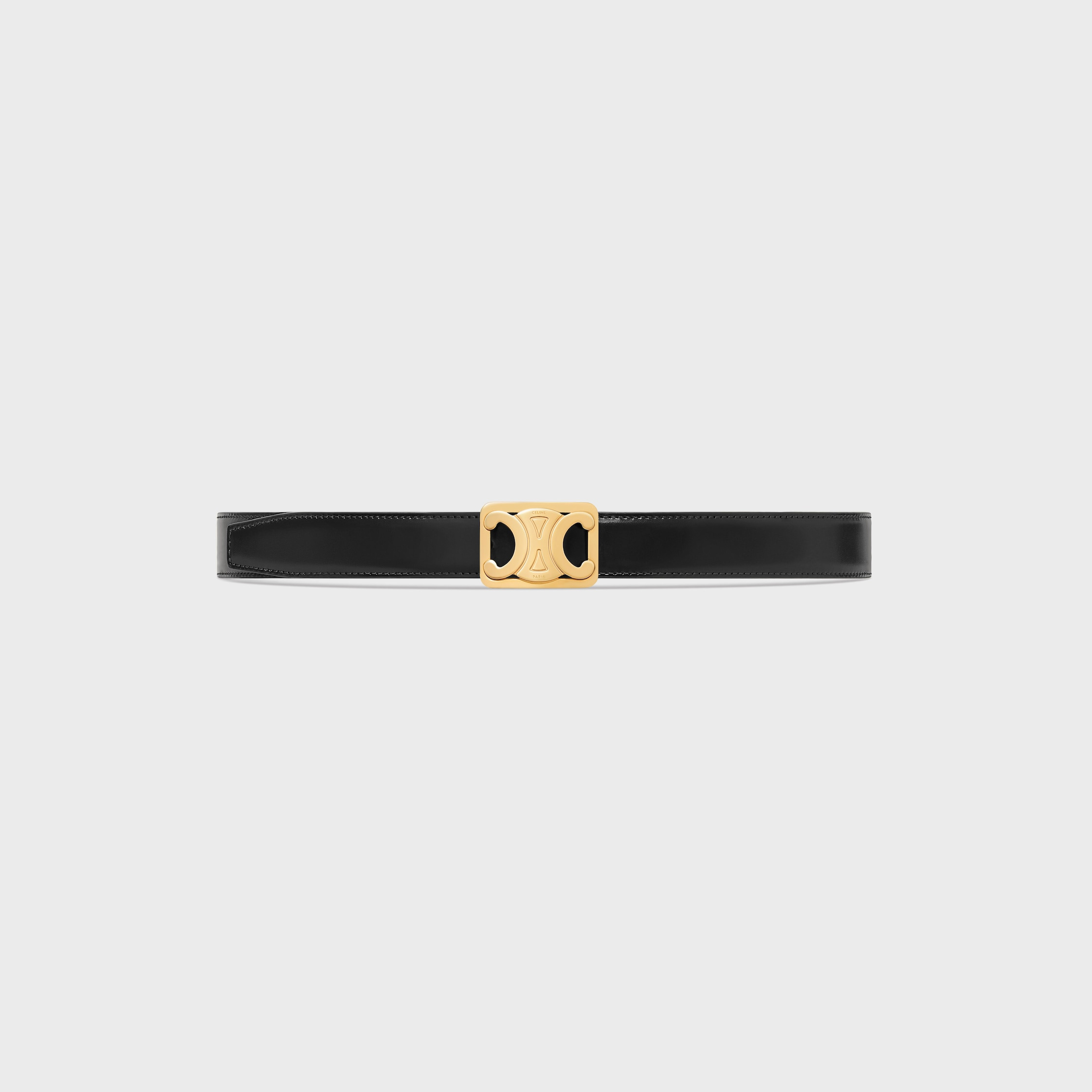 MEDIUM REVERSIBLE FRAMED TRIOMPHE BELT in TAURILLON AND NATURAL CALFSKIN - 4