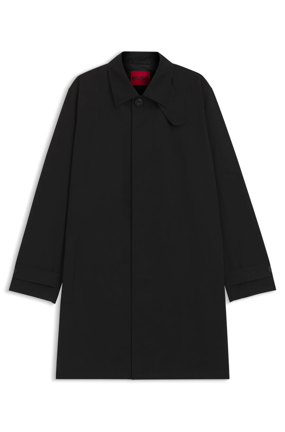 REGULAR-FIT COAT IN WATER-REPELLENT GABARDINE - 1