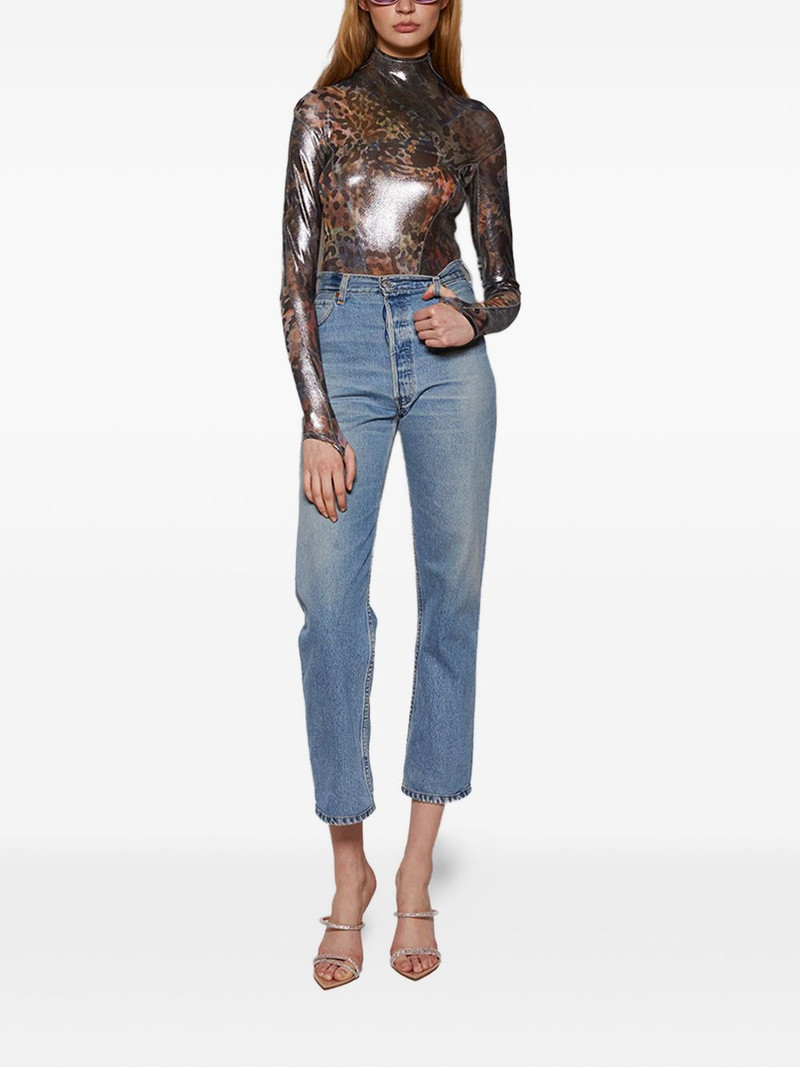 MUGLER printed high-neck bodysuit outlook