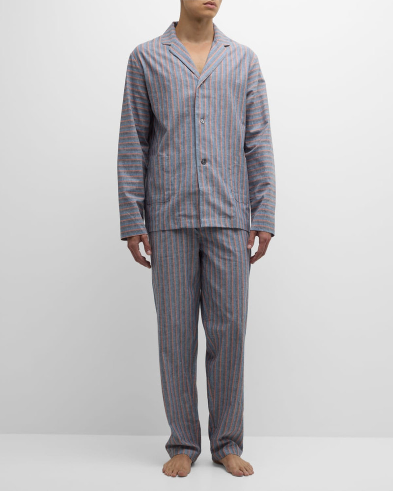 Paul Smith Men's Cotton-Linen Long Pajama Set outlook