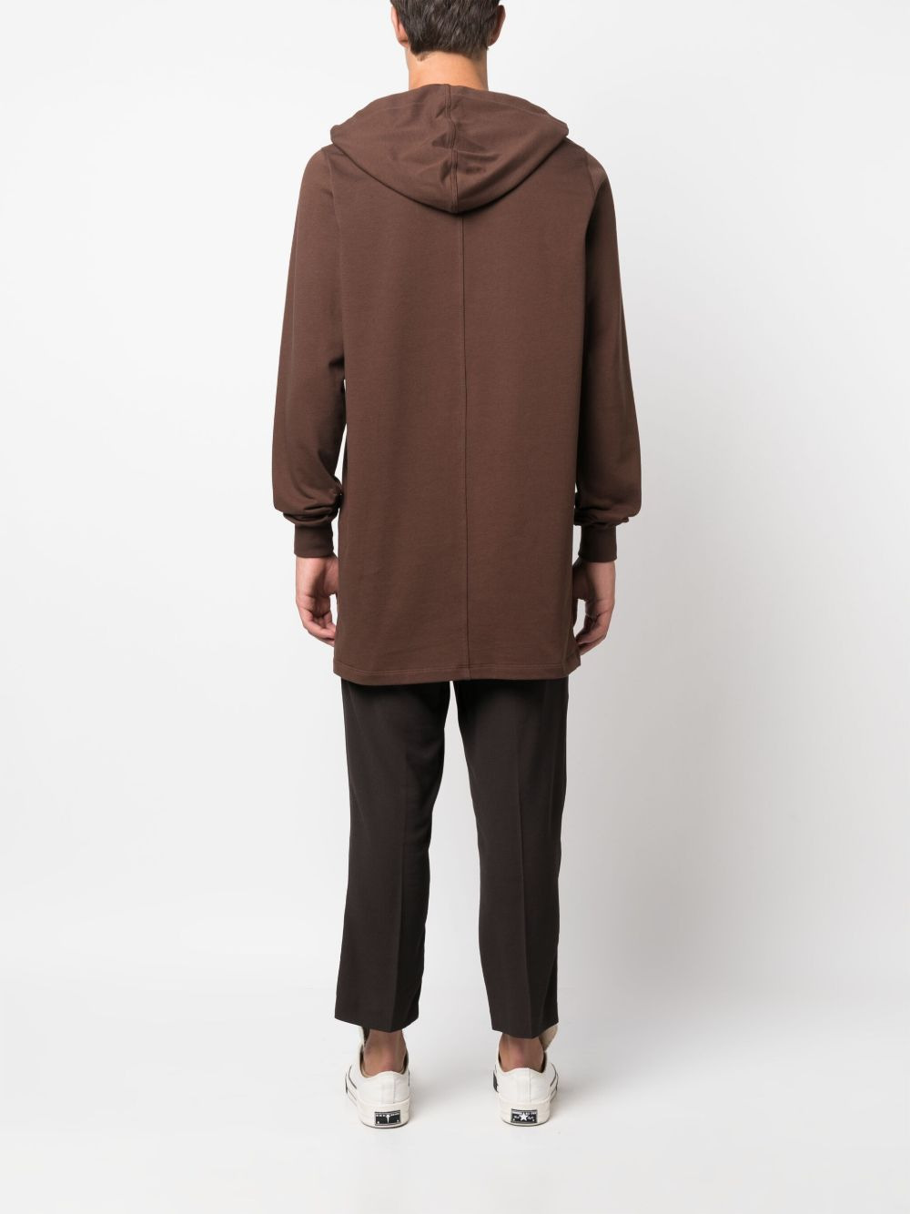 drawstring long hoodie - 4