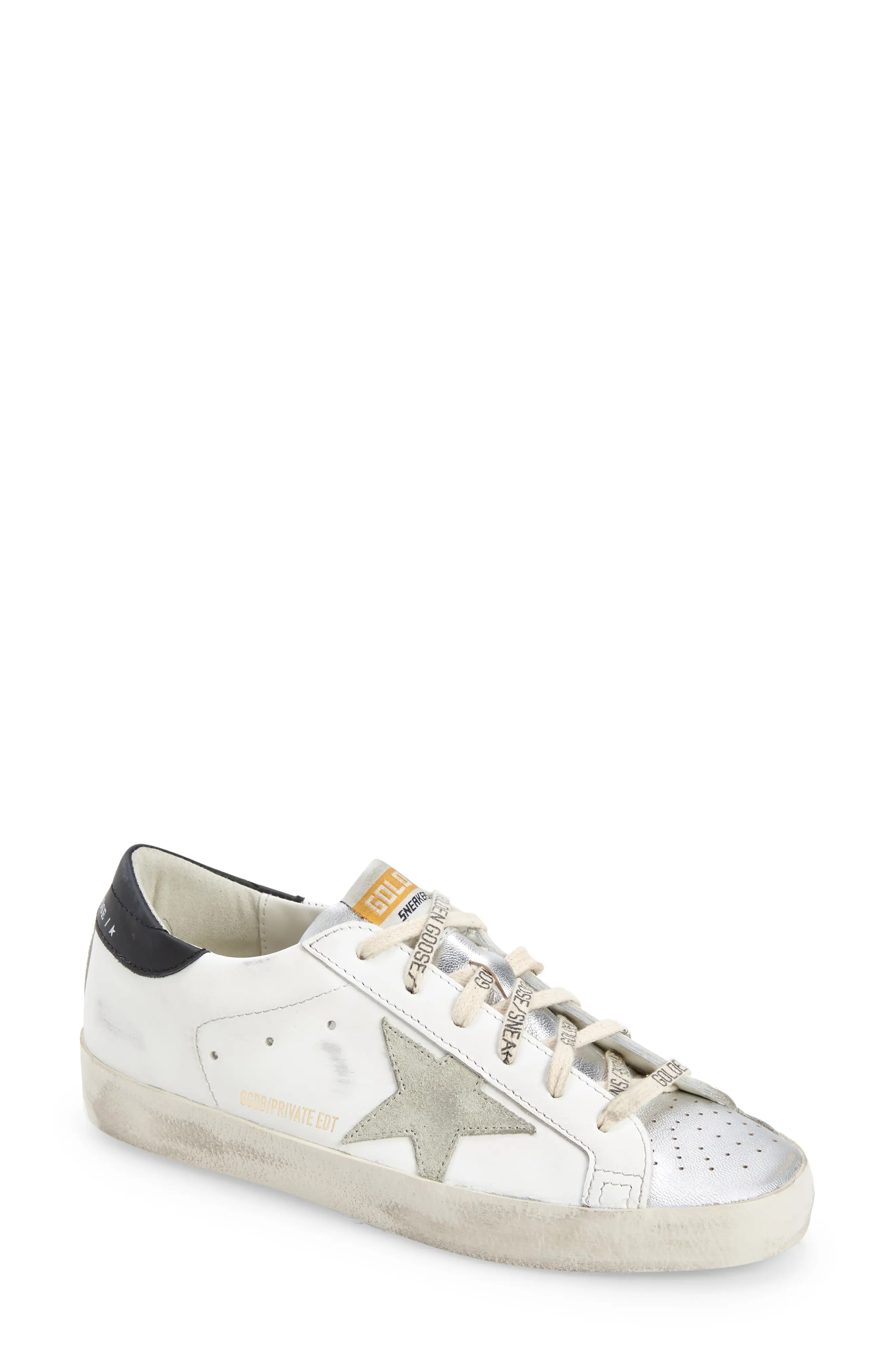 Super-Star Low Top Sneaker in White/Taupe - 1