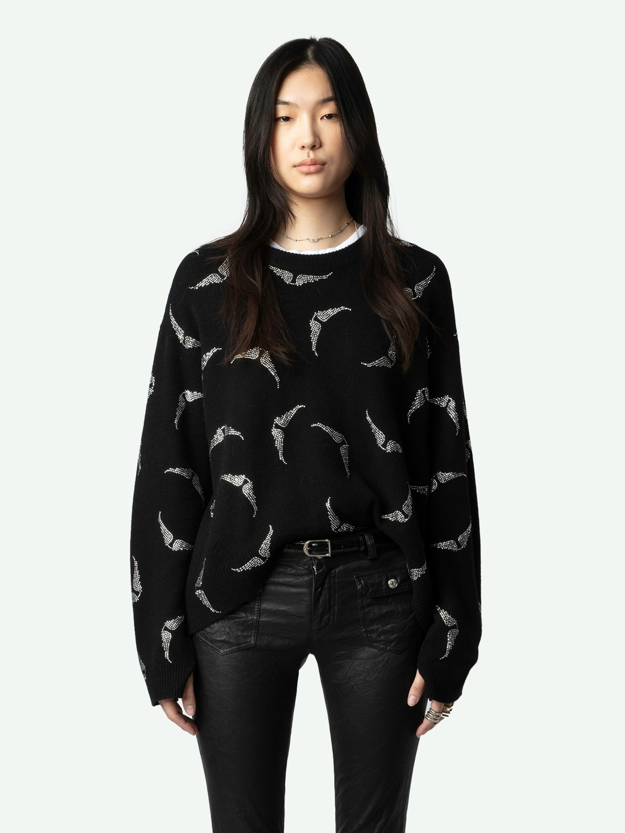 Markus Diamanté Wings Cashmere Sweater - 4