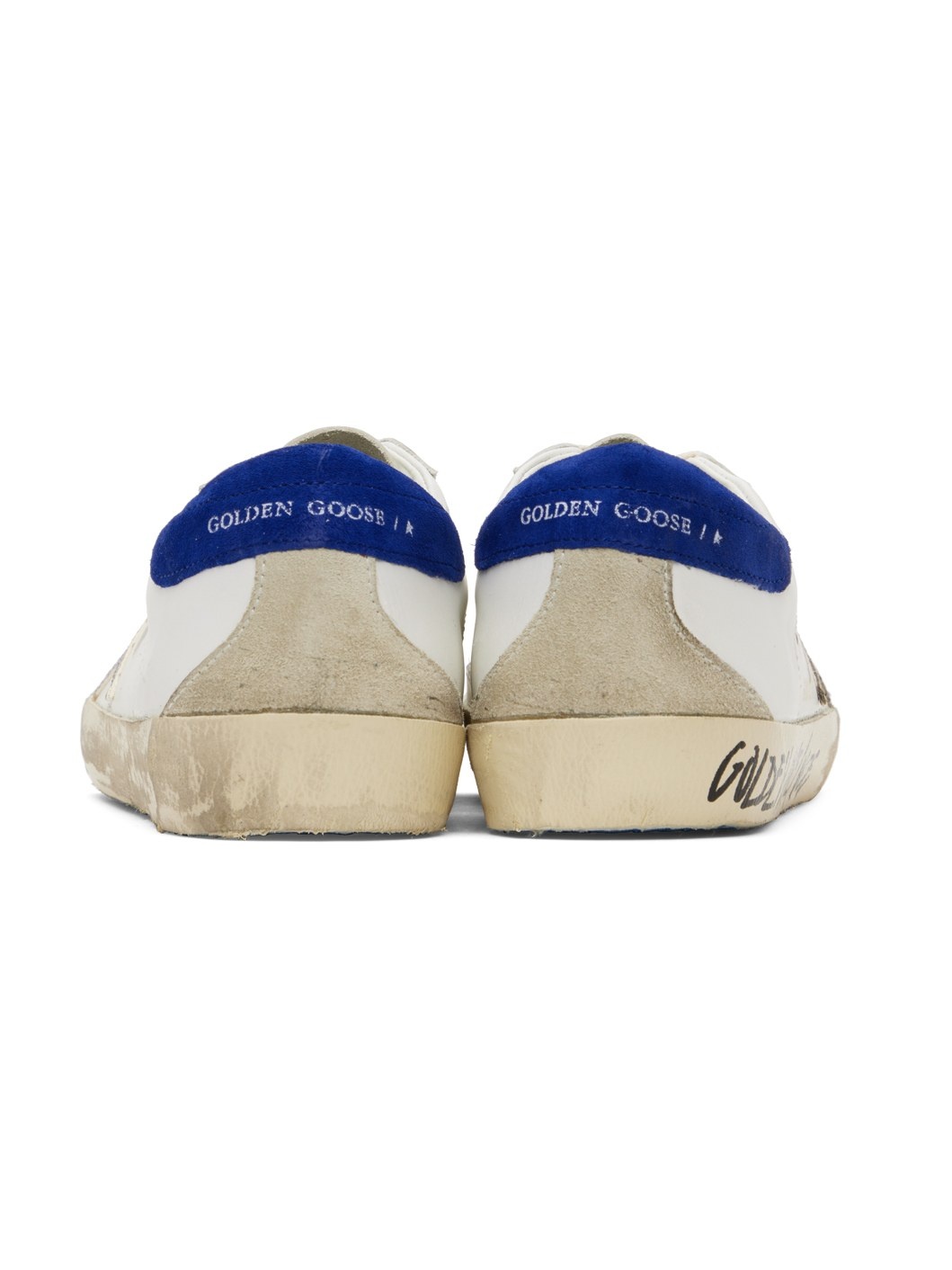 White & Blue Super-Star Classic Sneakers - 2