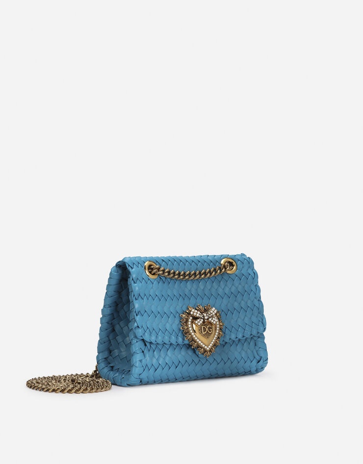 Small Devotion shoulder bag in woven nappa leather - 3