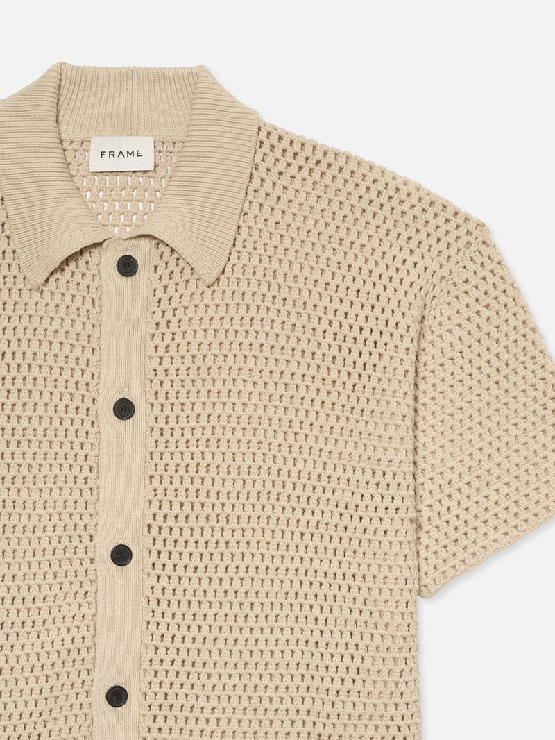 Open Weave Cardigan in Ecru 2