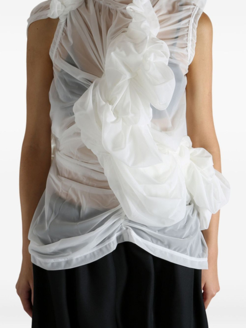 Comme Des Garçons ruffled draped top outlook