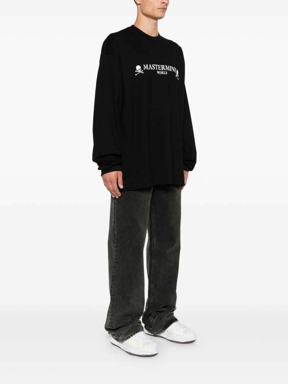 logo-print long-sleeve T-shirt - 3