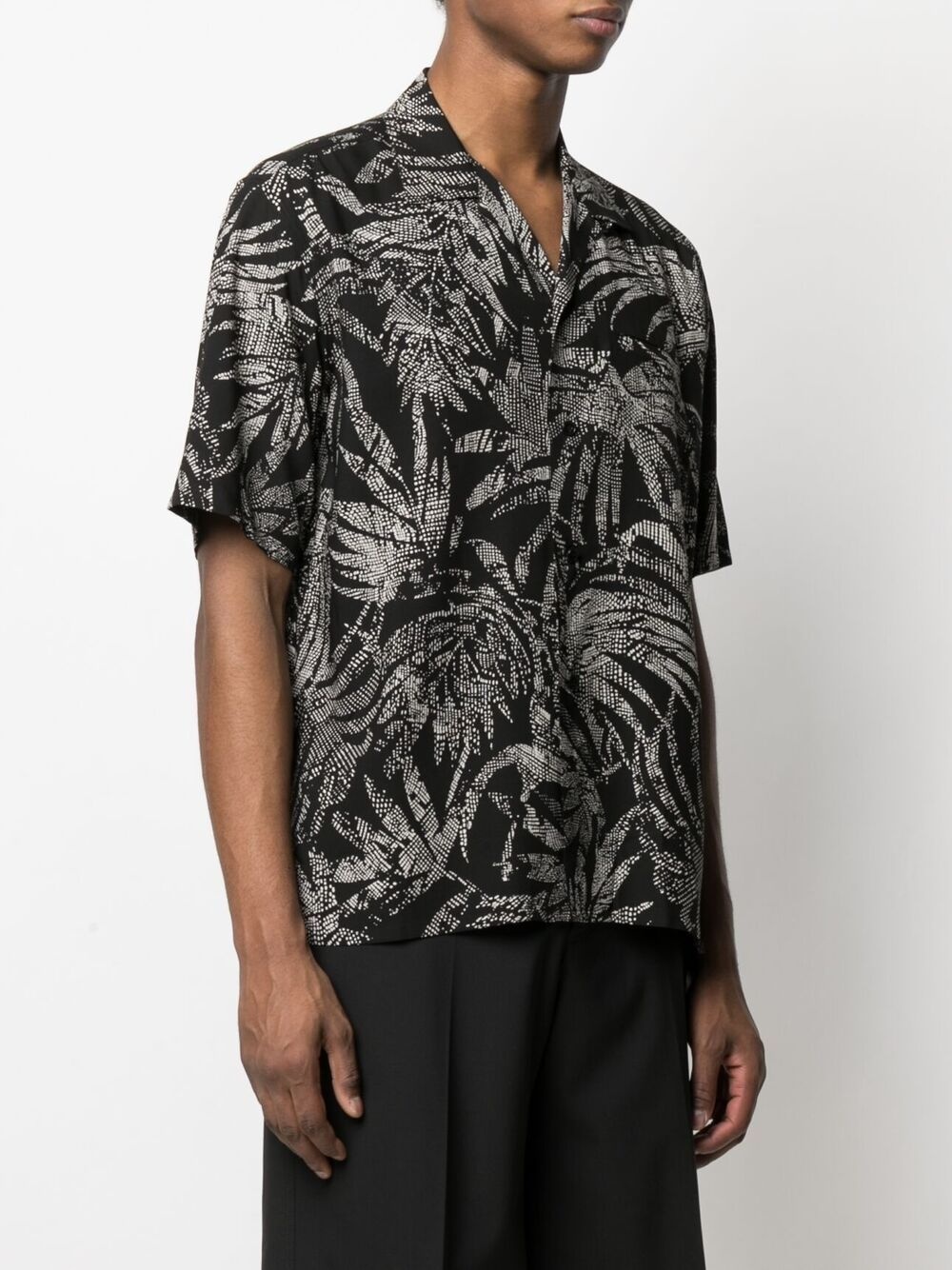 tropical print short-sleeve shirt - 3