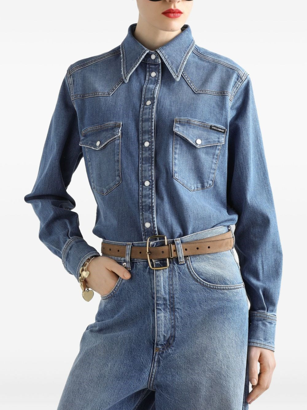 Denim cotton shirt - 5
