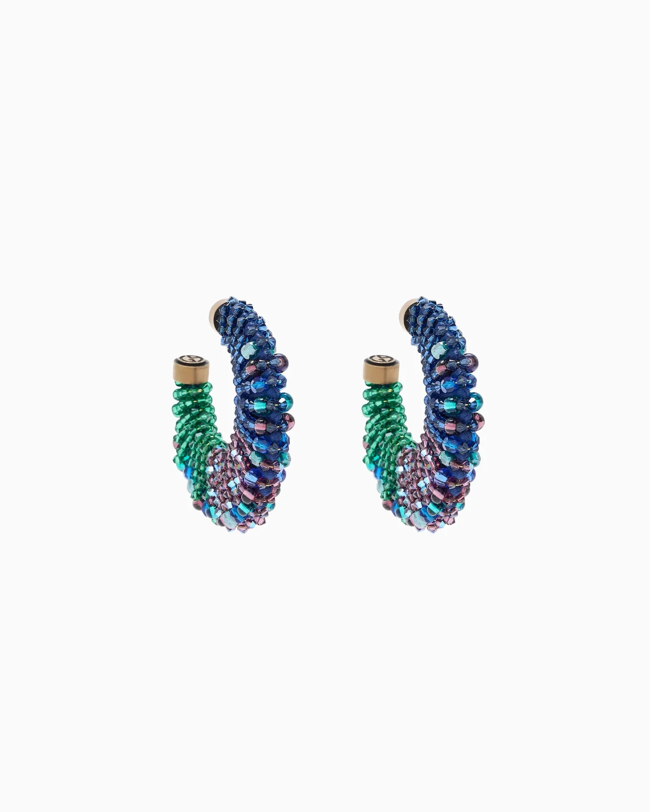 HOOP EARRINGS WITH SWAROVSKI CRYSTALS - 1