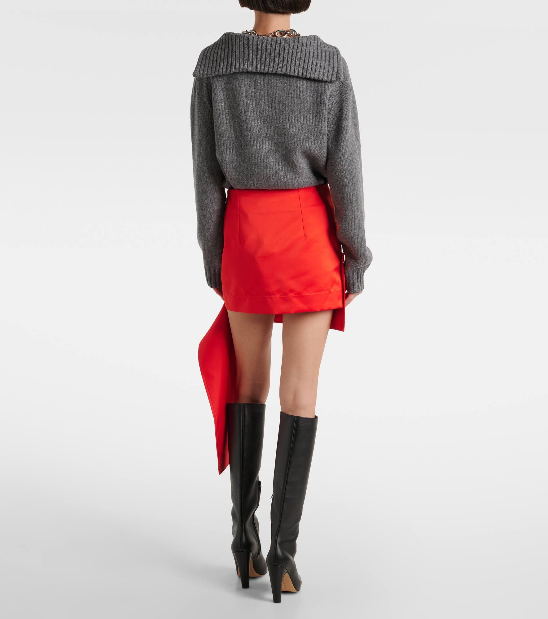 Satin miniskirt - 3