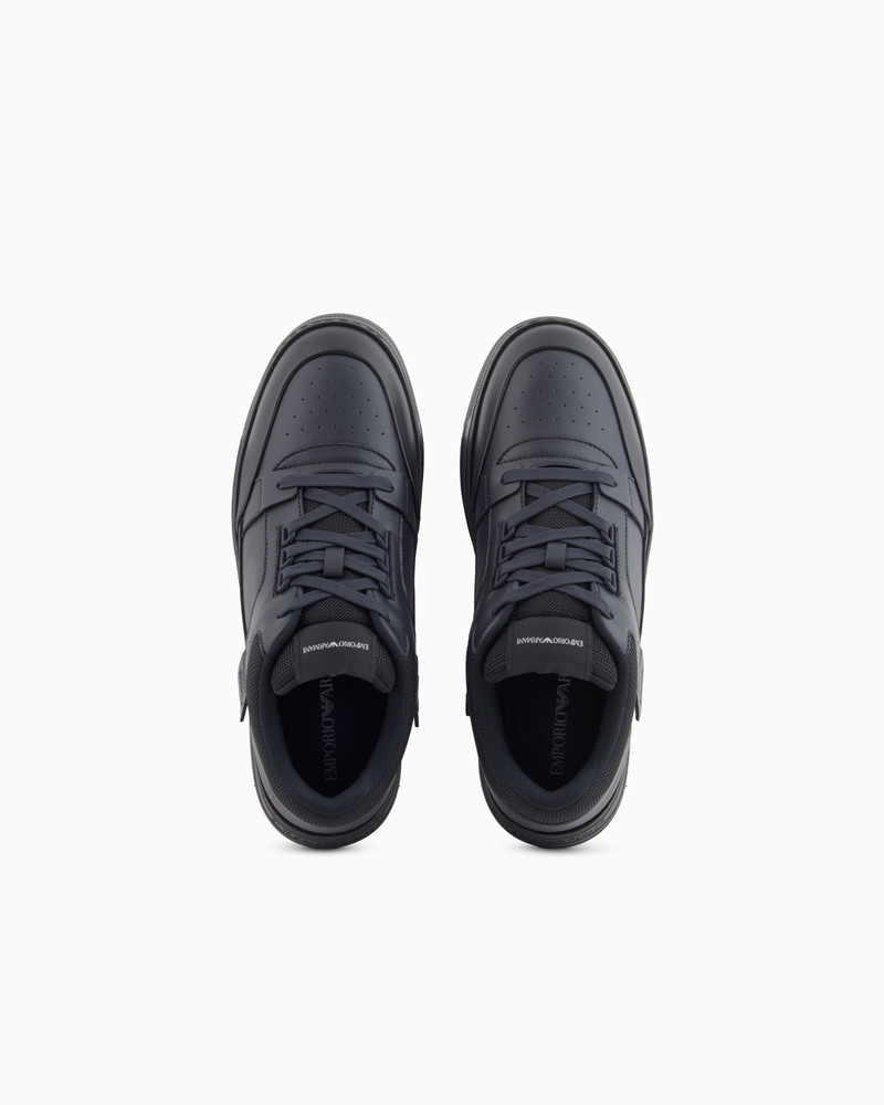 LEATHER SNEAKERS WITH MESH DETAILS 3