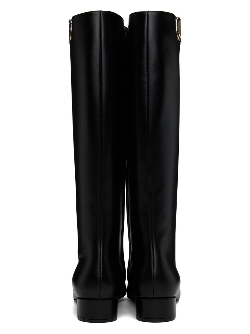 Black VLogo Tall Boots 2