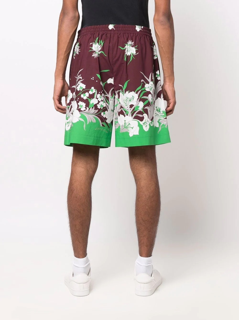 floral-print drawstring shorts - 4