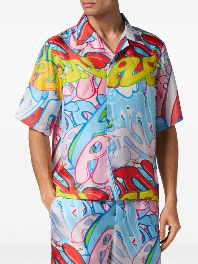 Bombing Graffiti silk shirt 3