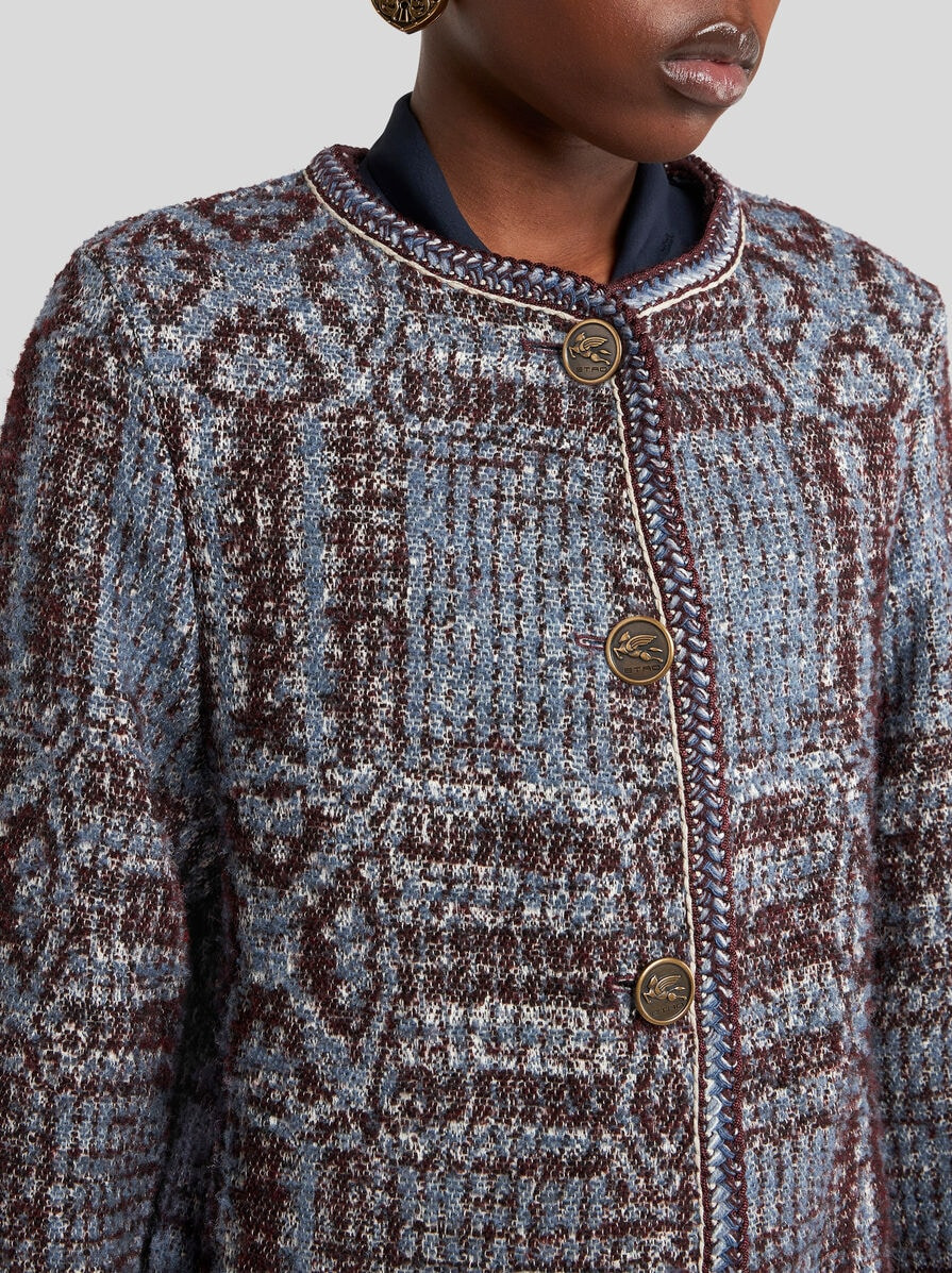 BOUCLÉ JACQUARD COAT - 2