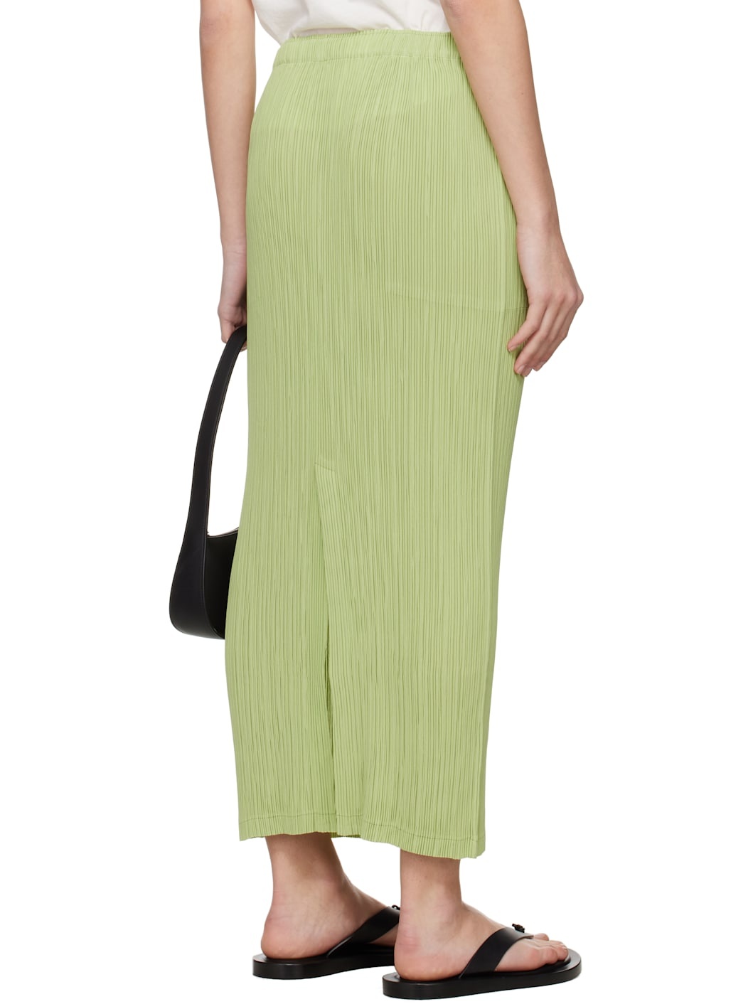 Green Hatching Bottoms Maxi Skirt - 3