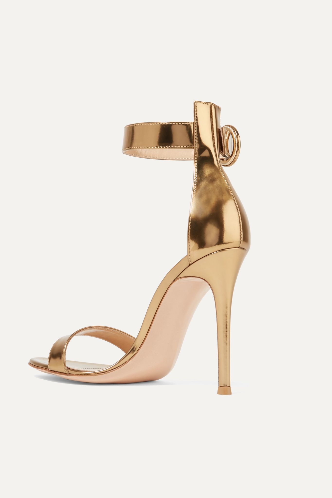 Portofino 105 metallic leather sandals - 3