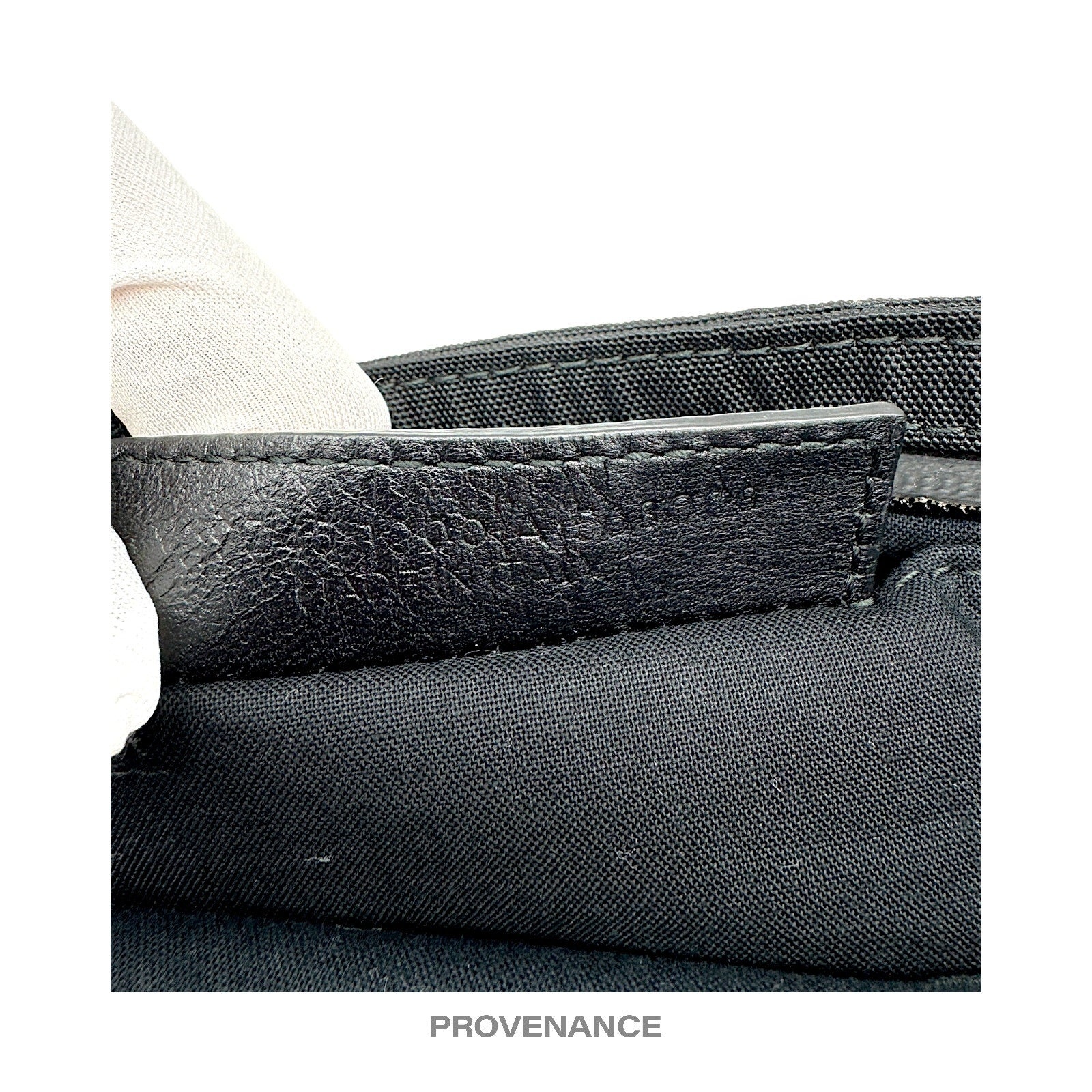 Balenciaga Campaign Logo Zip Clutch Bag - Black - 7