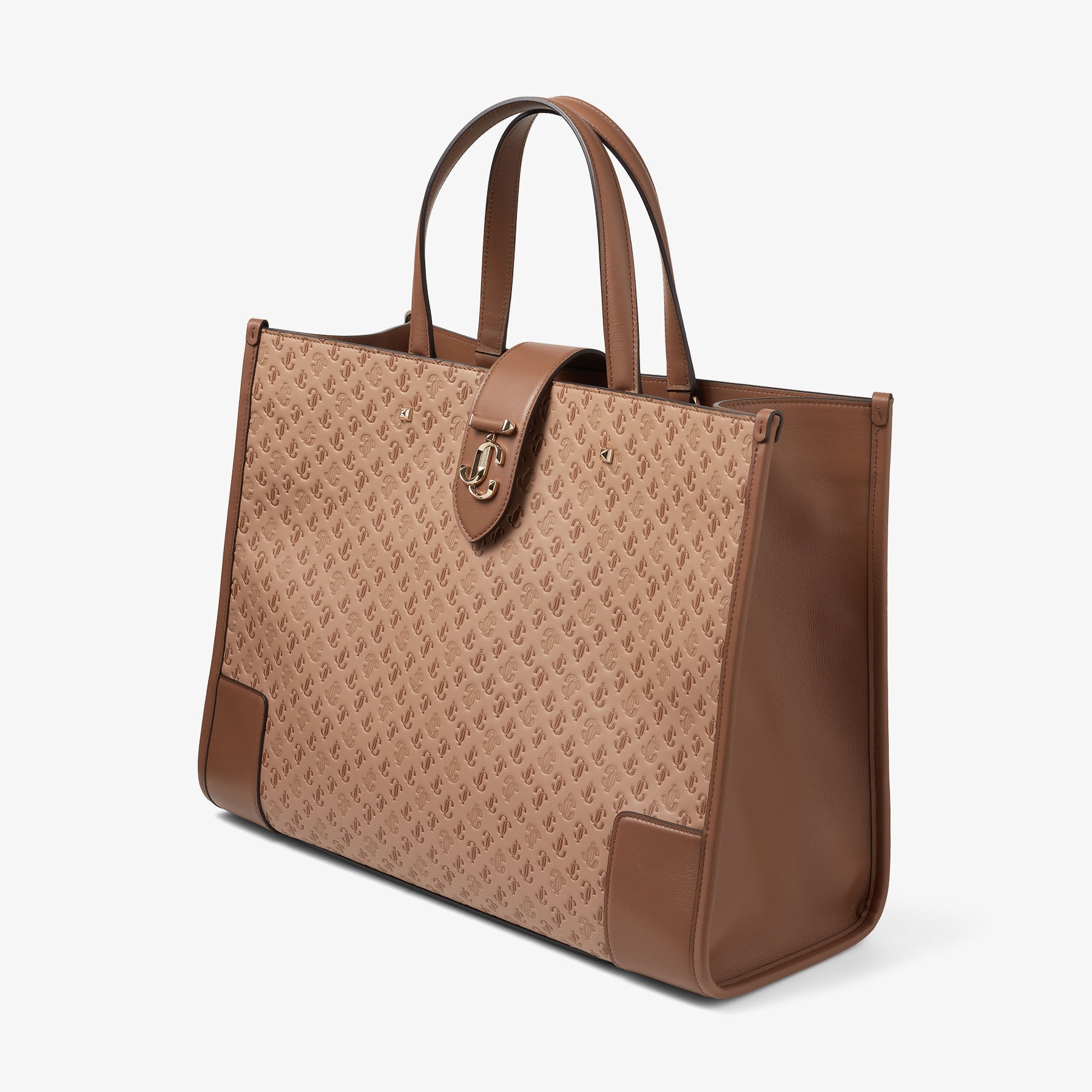 Varenne Tote L
Caramel JC Monogram Pattern and Leather Tote Bag - 3