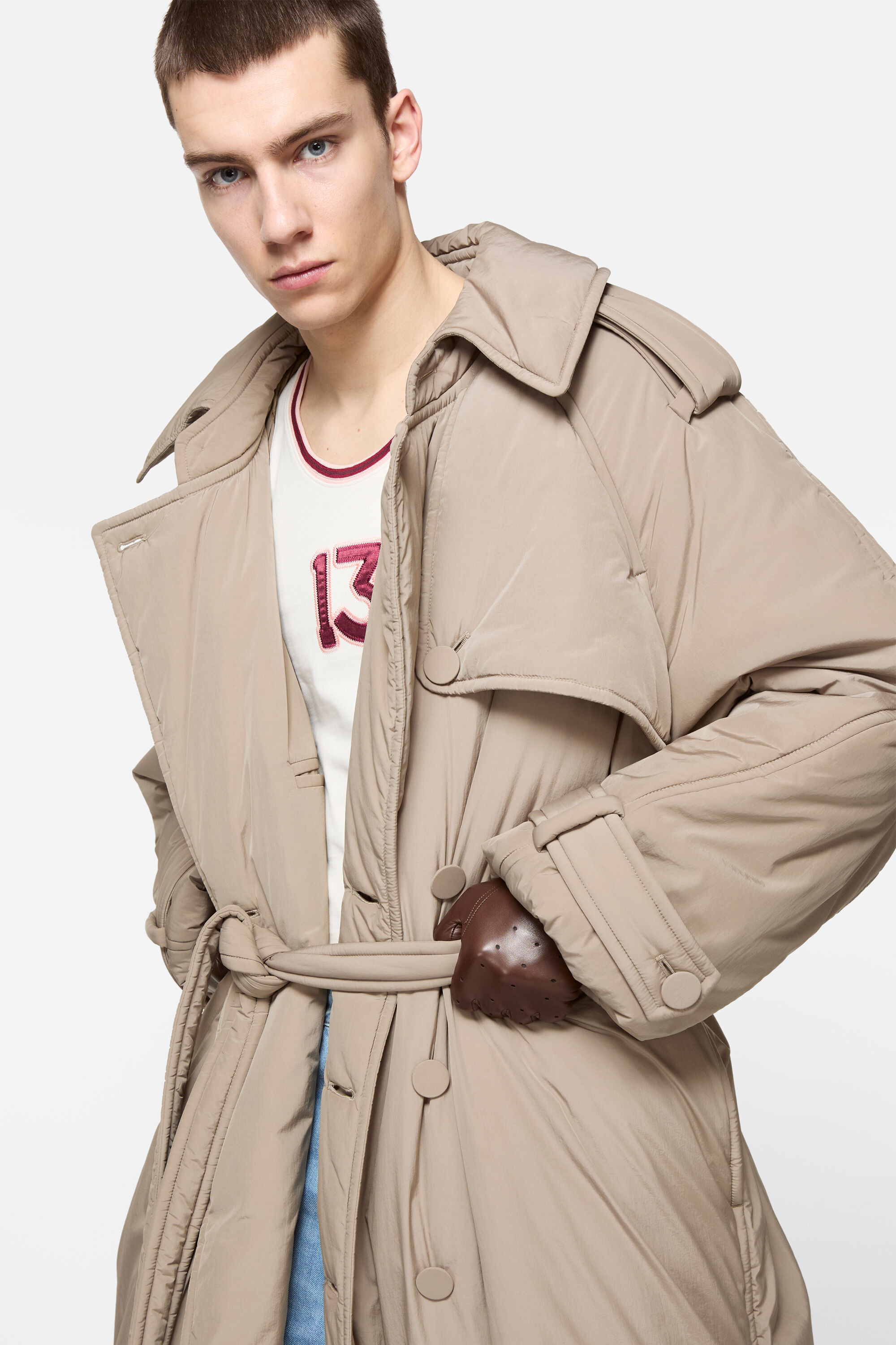 Technical trench coat - Almond brown - 4