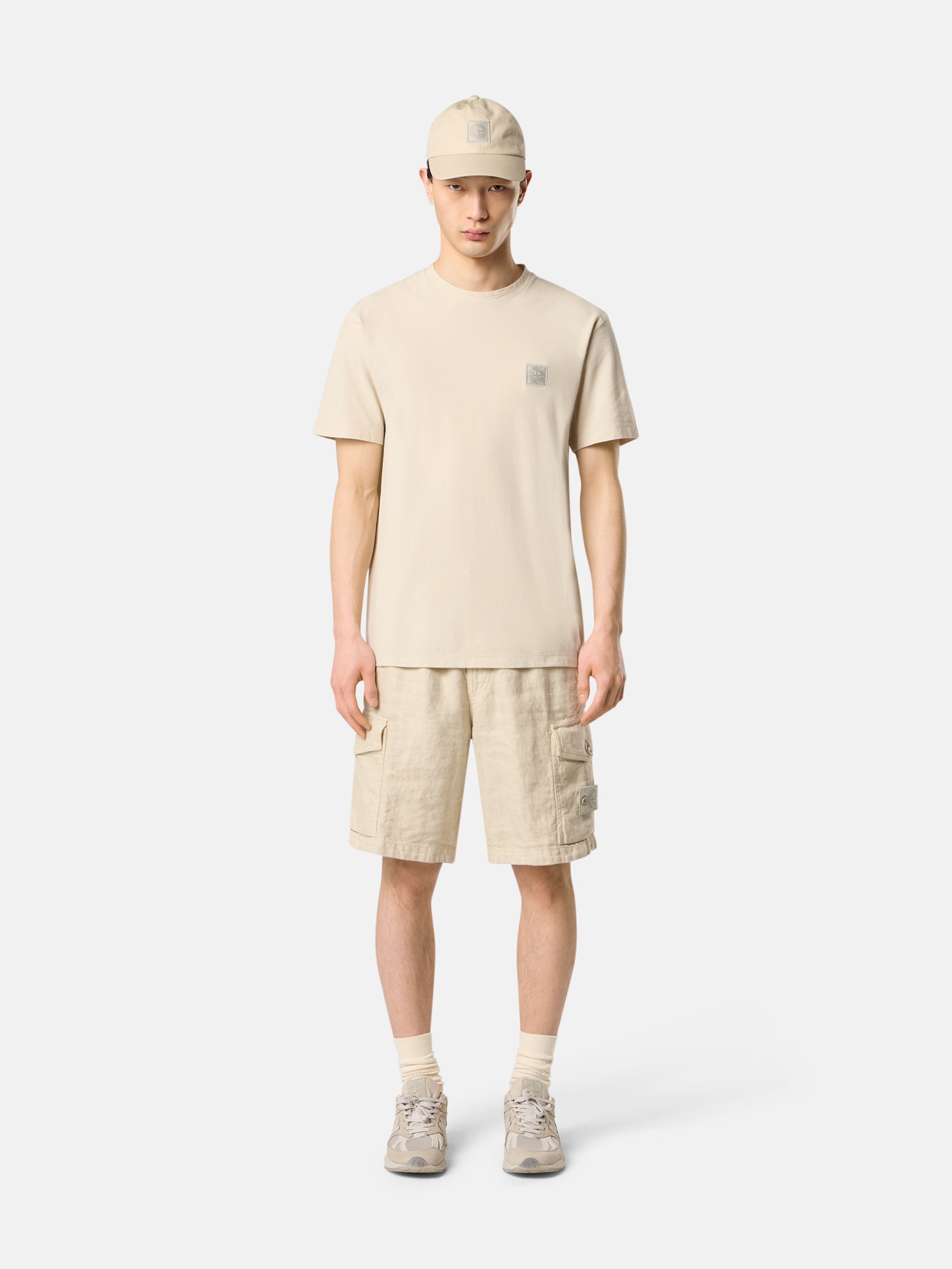 STONE ｜ (2100008 Crepe Cotton Jersey_Stone  Stone Island 2100008 CREPE COTTON JERSEY_STONE ISLAND GHOST