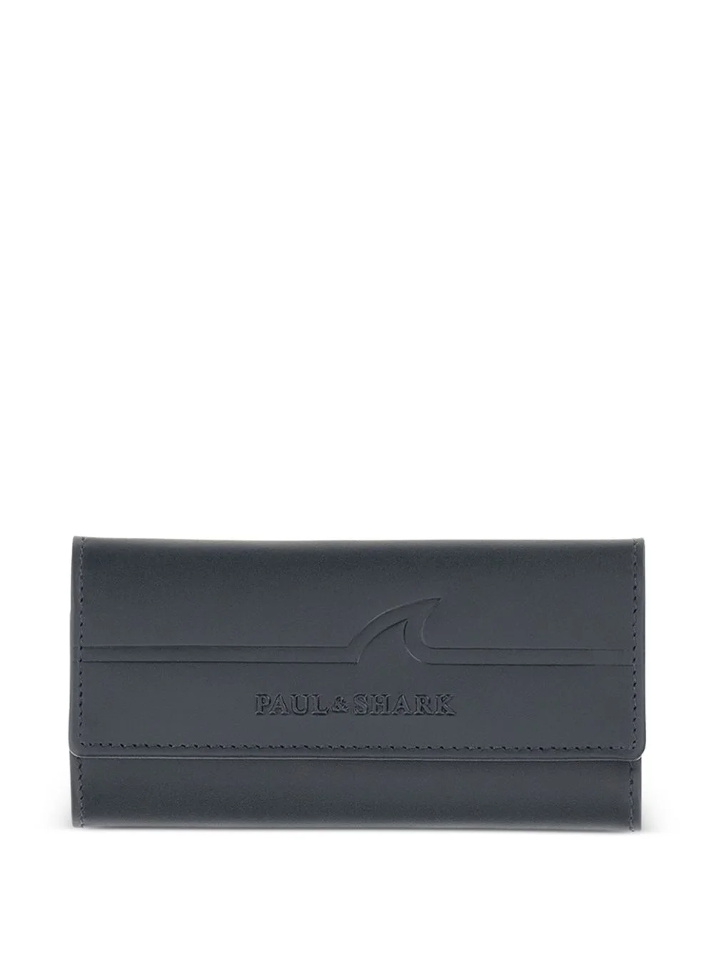 fin-embossed leather keychain - 1
