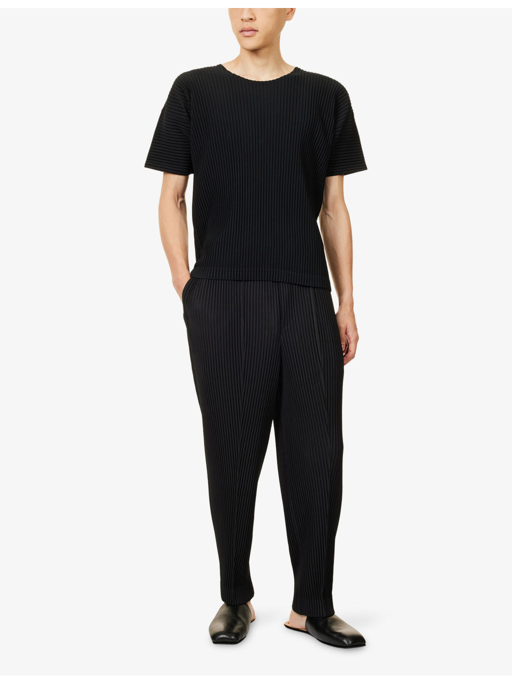 Basics Pleated Knitted T-Shirt - 2