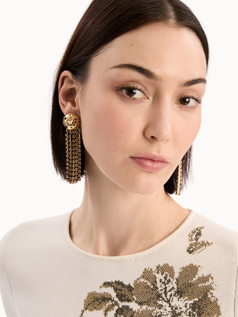 Oscar de la Renta CRYSTAL FRINGE CHANDELIER EARRINGS outlook