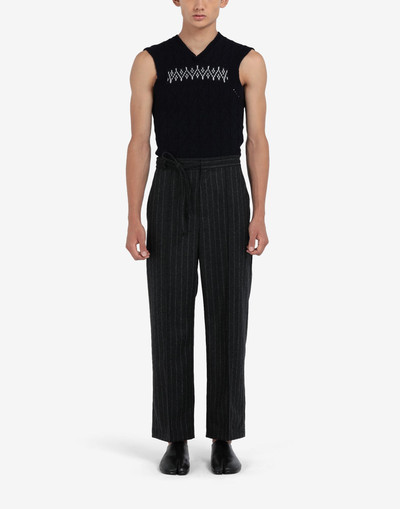 Maison Margiela Drawstring flannel trousers outlook