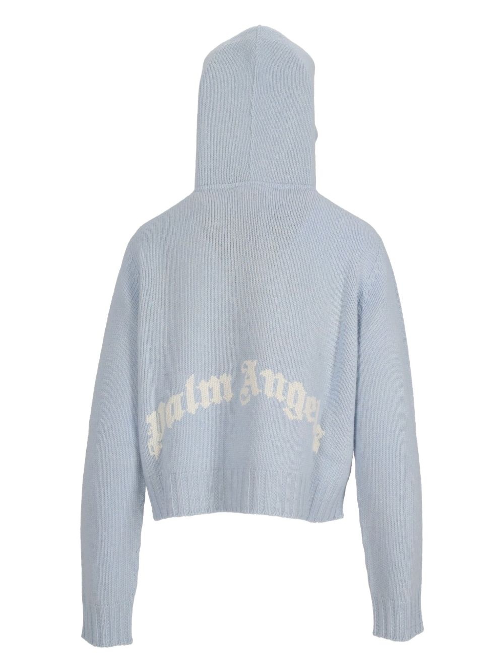 pouch-pocket knitted hoodie - 2