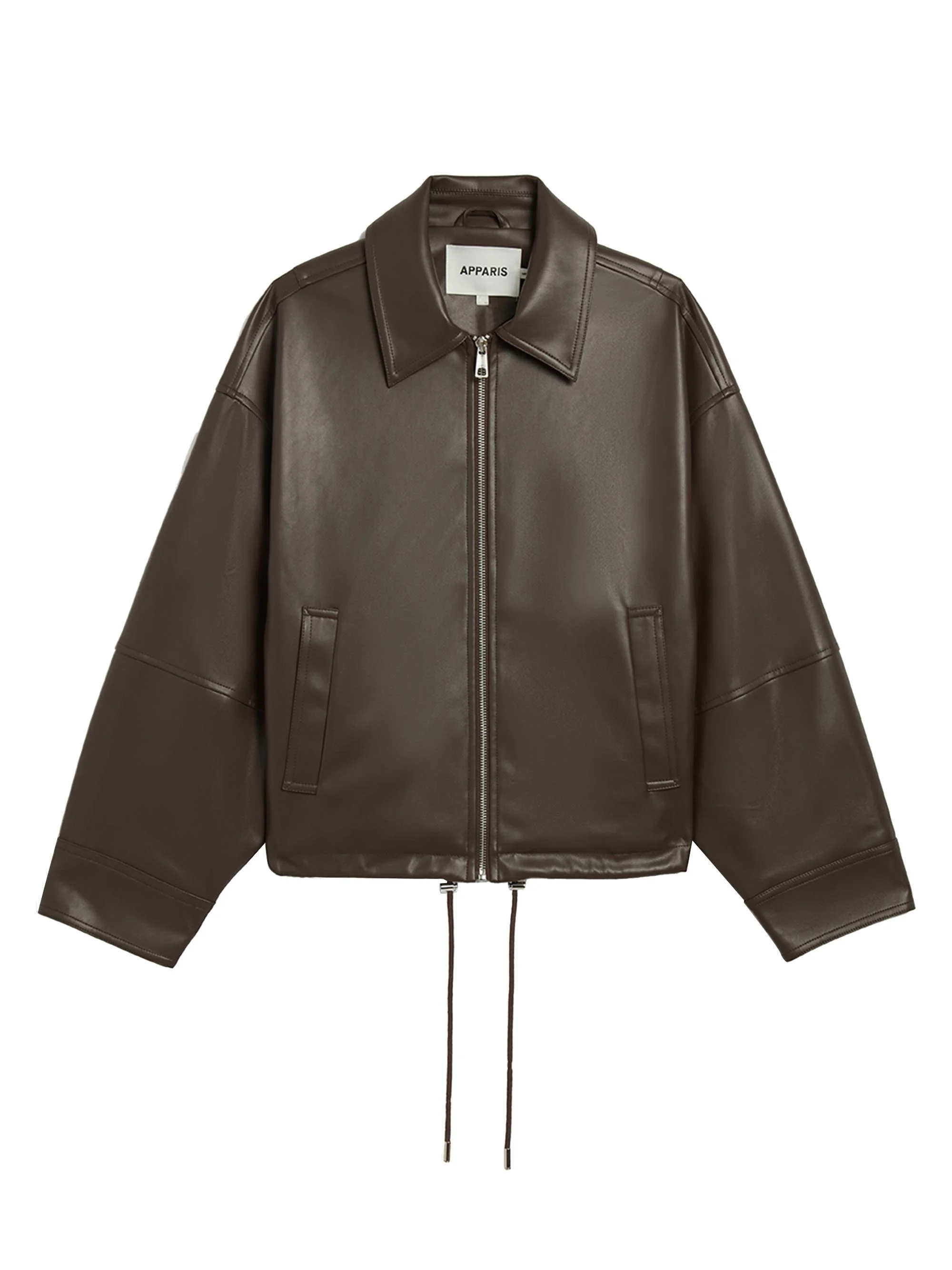 Women's Ada Faux Leather Jacket - Deep Brown - 1