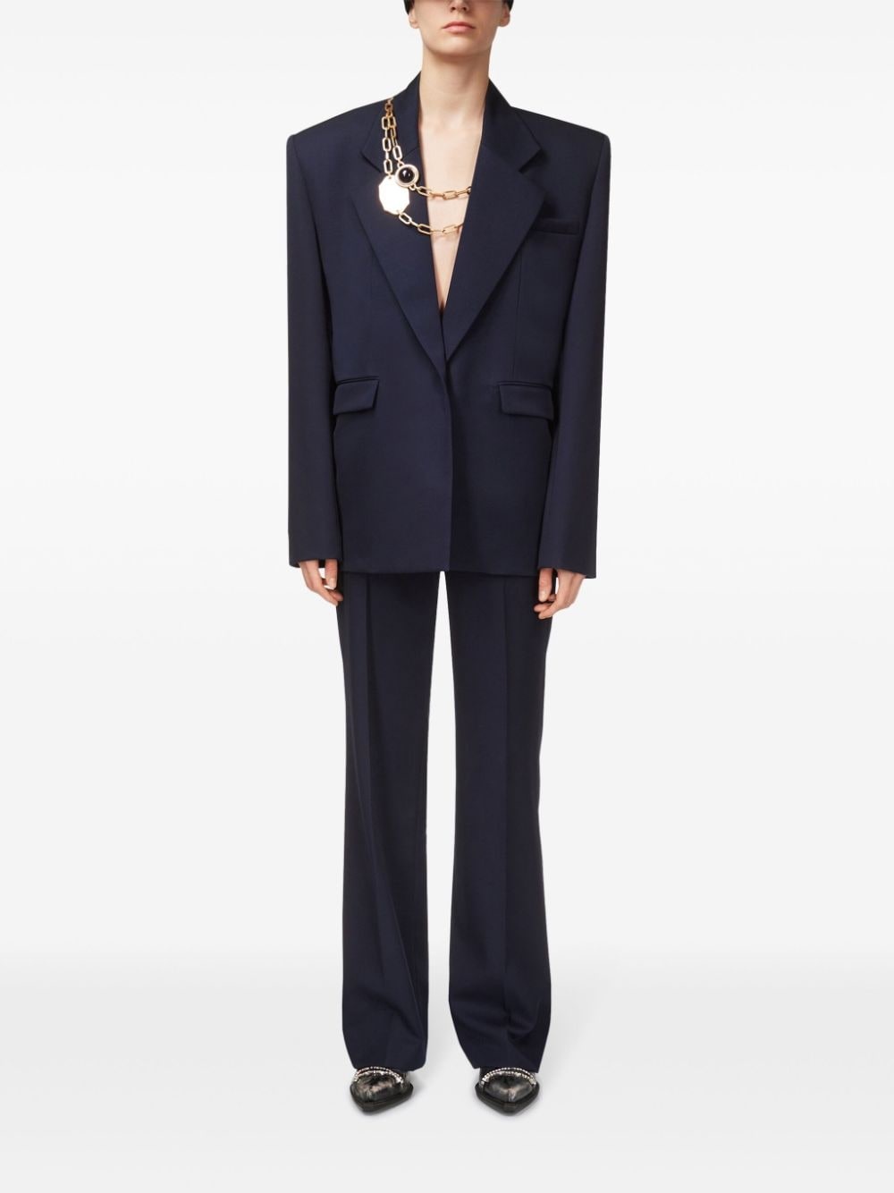 chain-detailing blazer - 3