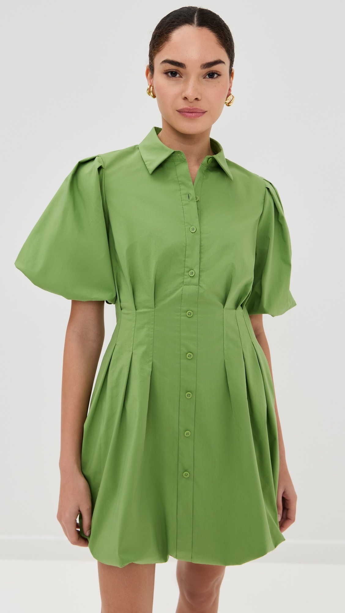 Cleo Balloon Pintuck Mini Dress - 1