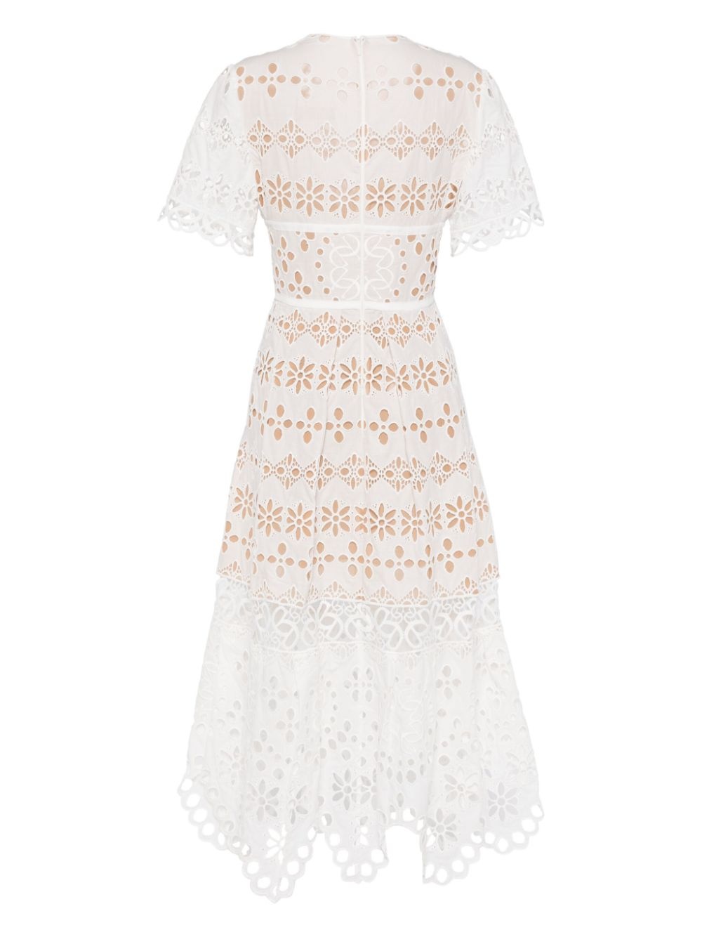 broderie anglaise midi dress - 2