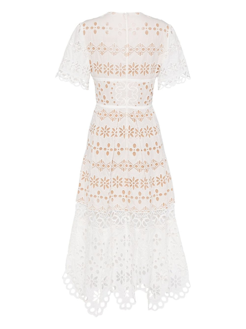 ELIE SAAB broderie anglaise midi dress outlook