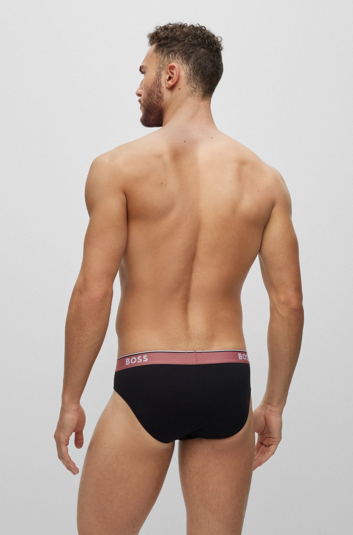 THREE-PACK OF REGULAR-RISE STRETCH-COTTON BRIEFS - 3