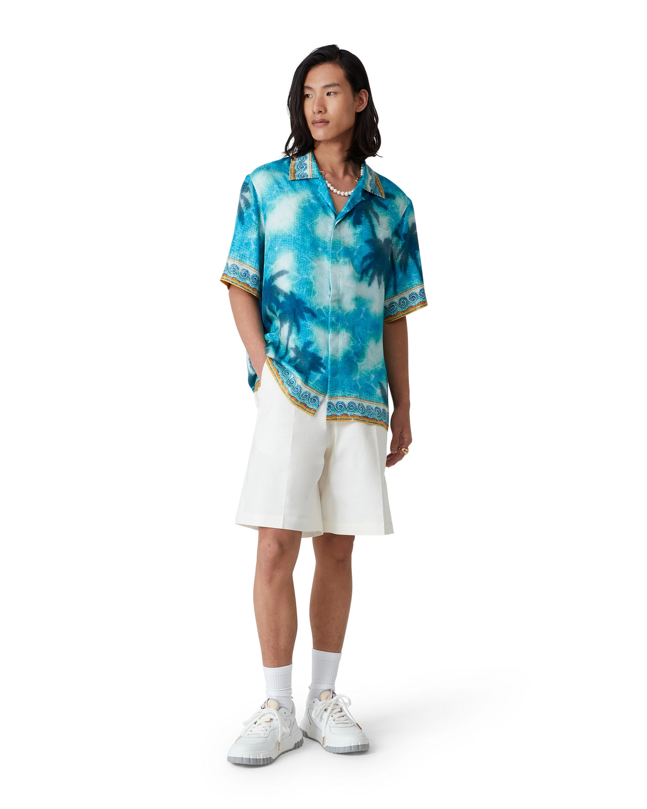 Linen Pleated Shorts | Casablanca Paris - 2