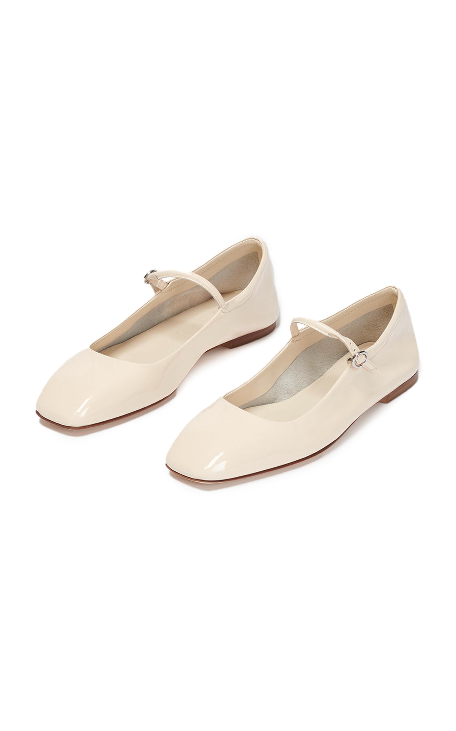 Uma Patent Leather Mary Jane Flats ivory - 4