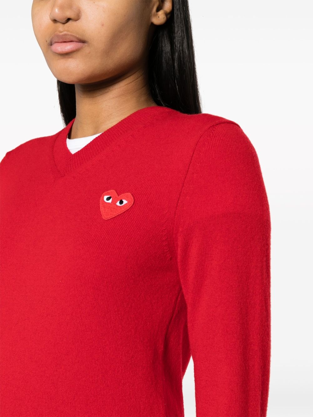 heart logo wool jumper - 5